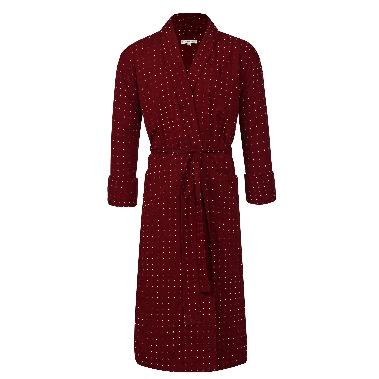 Lightweight Men's Dressing Gown front - Tosca Red | Bown of London