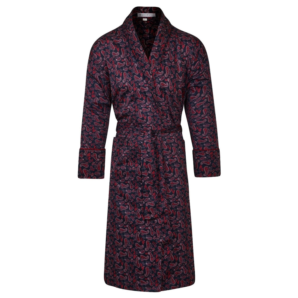 Lightweight Men's Dressing Gown front - Berkley | Bown of London