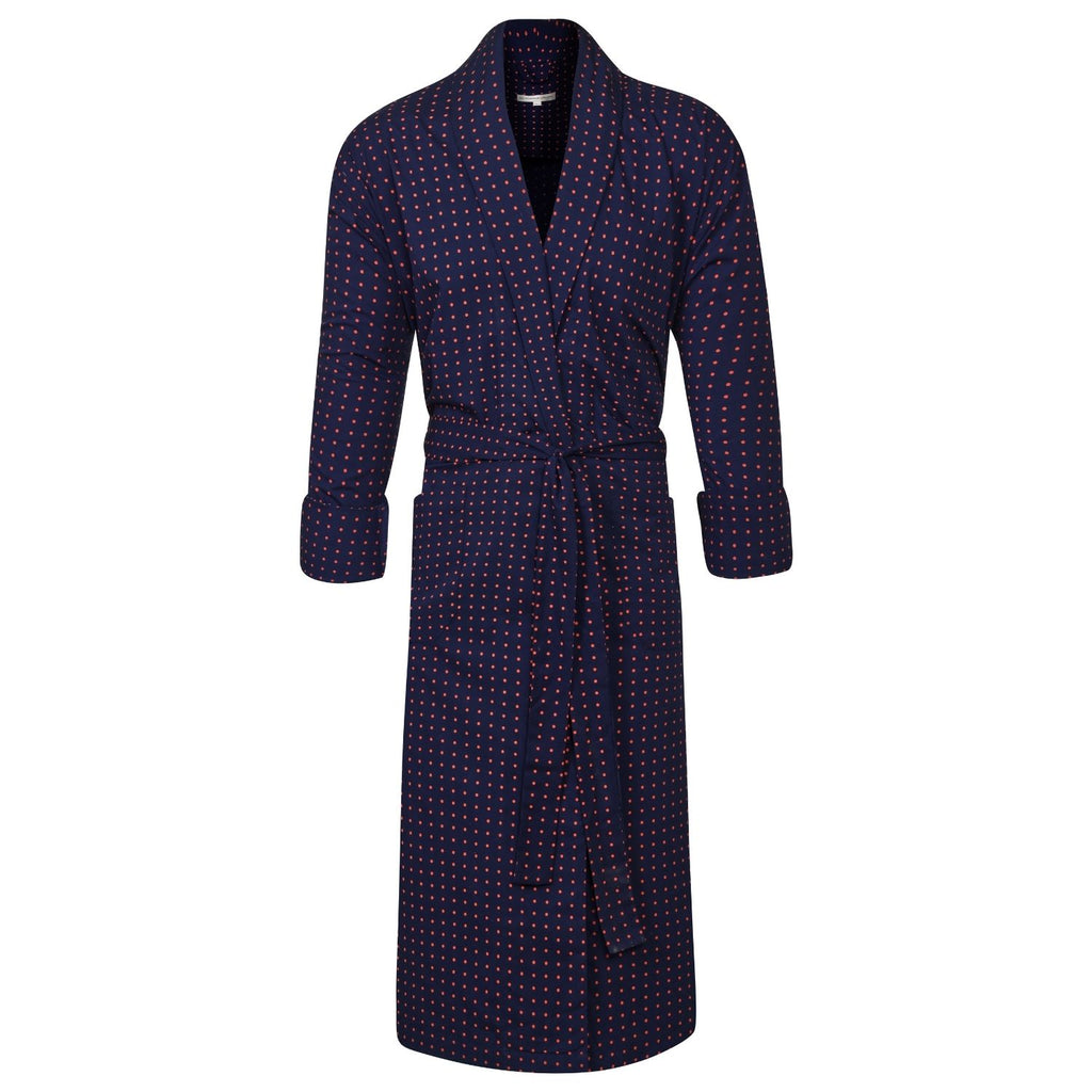 Lightweight Men's Dressing Gown front - Pacific | Bown of London