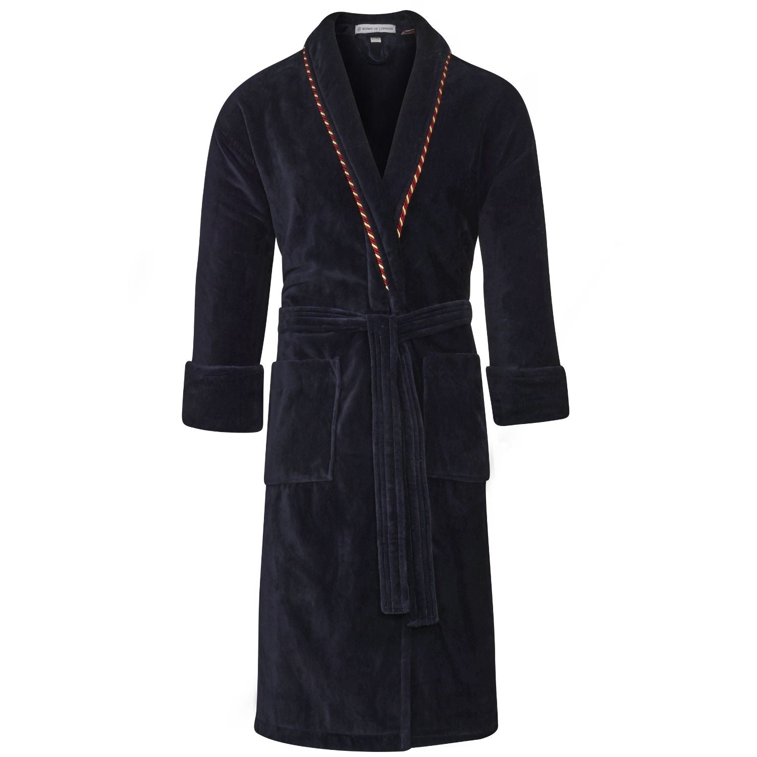 Men's dressing gown front - Earl Navy | Bown of London