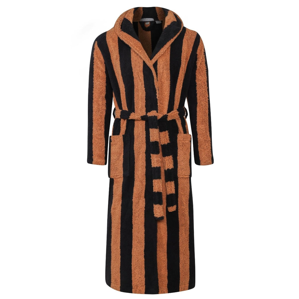 Women's Hooded Extra Long Dressing Gown front - Miami | Bown of London