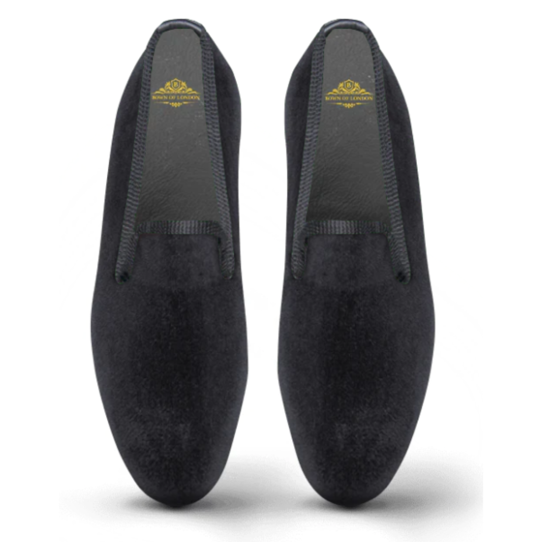 Velvet Loafer Slipper Plain Black