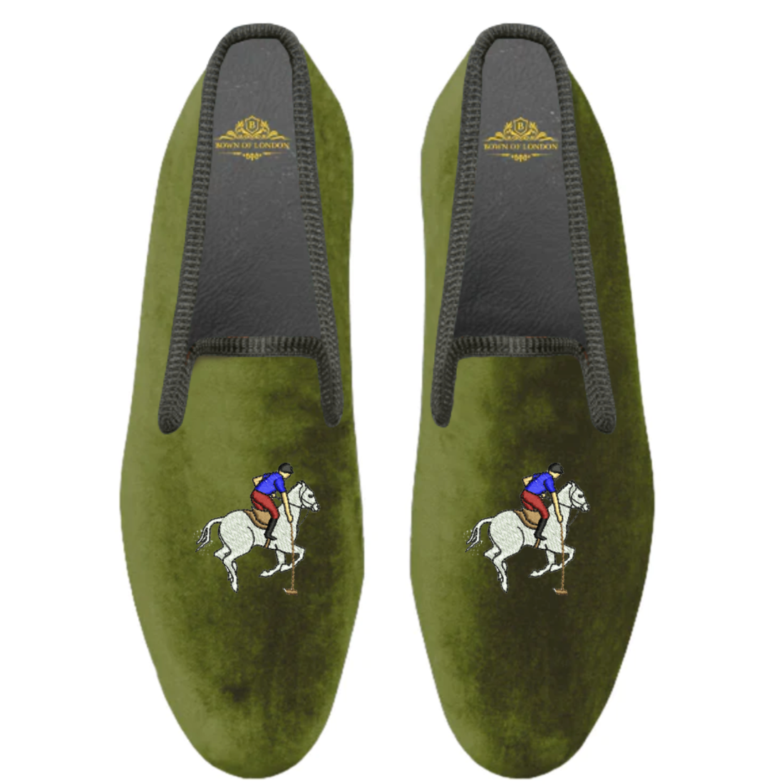 Velvet Loafer Slipper Polo Bown of London