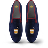 Men's Velvet Loafer/Slipper Shoe - Cigar on Whiskey Glass
