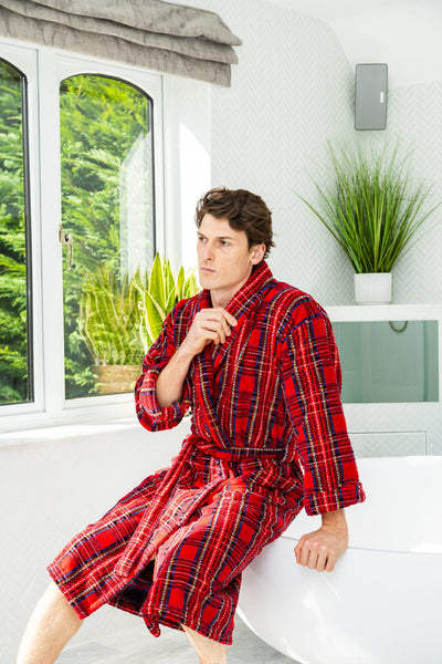 christmas dressing gown mens Men's Dressing Gown - Highland