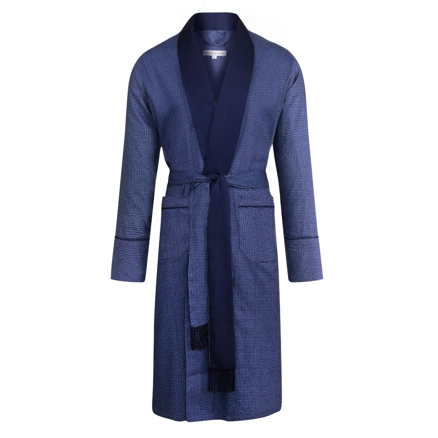 Blue Lightweight Dressing Gown - The Oxford Bathrobe
