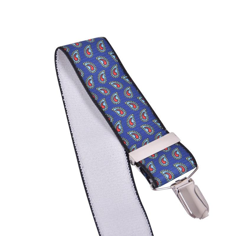 Paisley Peacock Braces with Silver Fittings - Bown of London