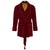 bown of london Howard Cotton Short Velvet Smoking Jacket in Burgundy Size *