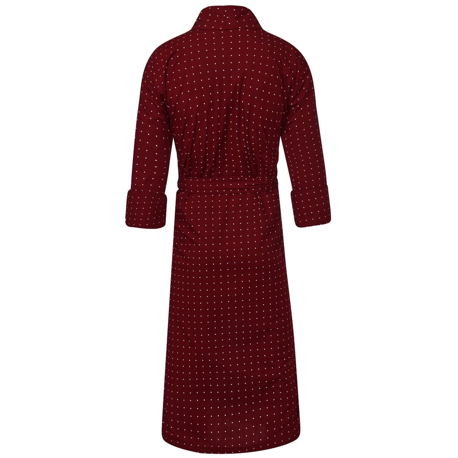 Lightweight Men's Dressing Gown back - Tosca Red | Bown of London