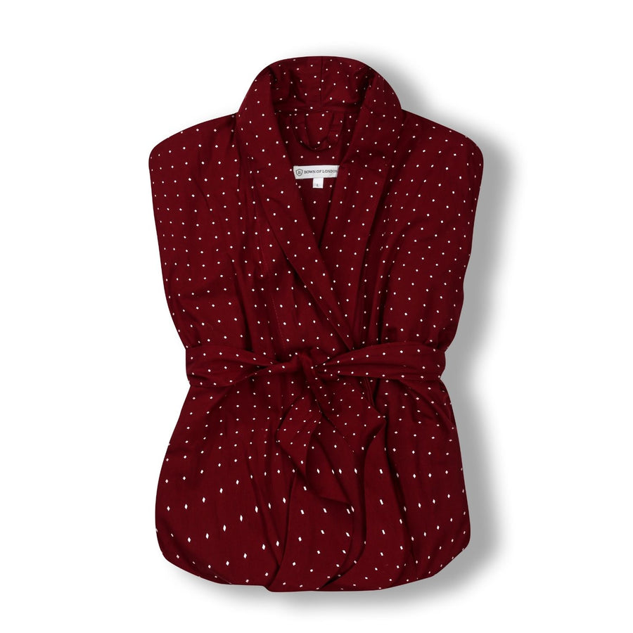 Lightweight Men's Dressing Gown folded - Tosca Red | Bown of London