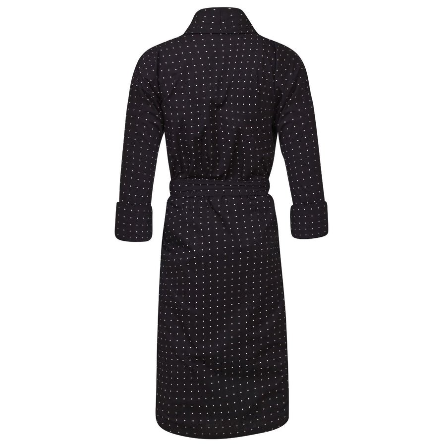 Lightweight Men's Dressing Gown back - Atlas Grey | Bown of London
