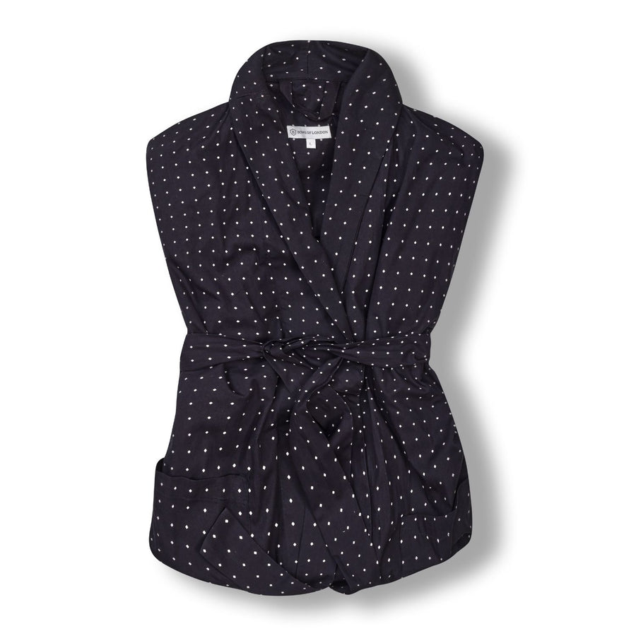 Lightweight Men's Dressing Gown folded - Atlas Grey | Bown of London