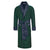 bown of london Connaught Long Smoking Jacket Robe in Green Size *