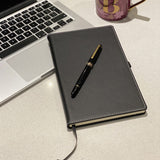 Leather Notebook With White Stitching