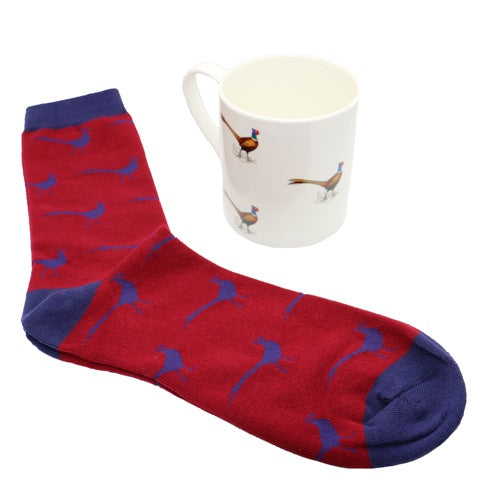 Pheasant Fine Bone China Mug & Sock Set | Bown of London