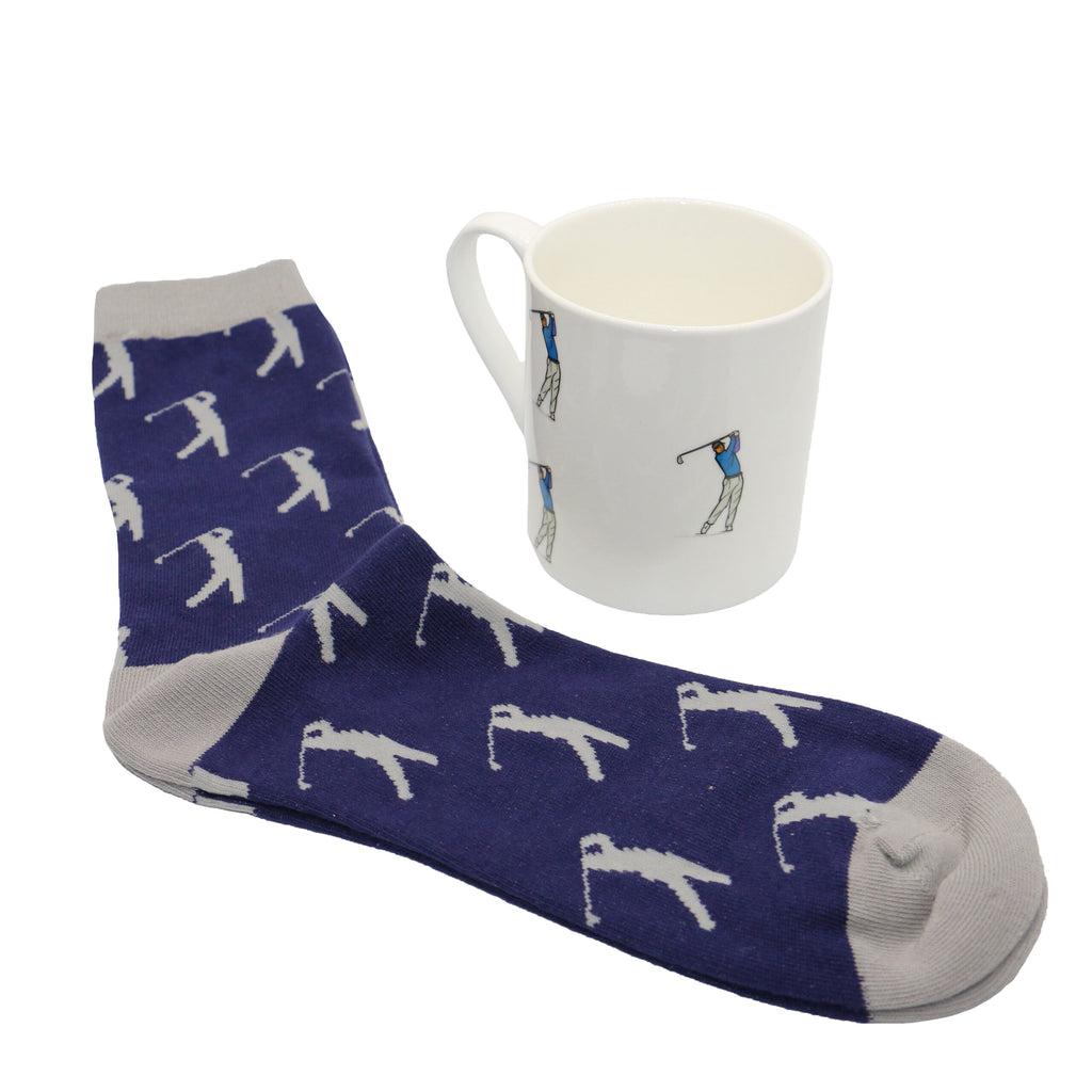 Golfer Fine Bone China Mug & Sock Set | Bown of London