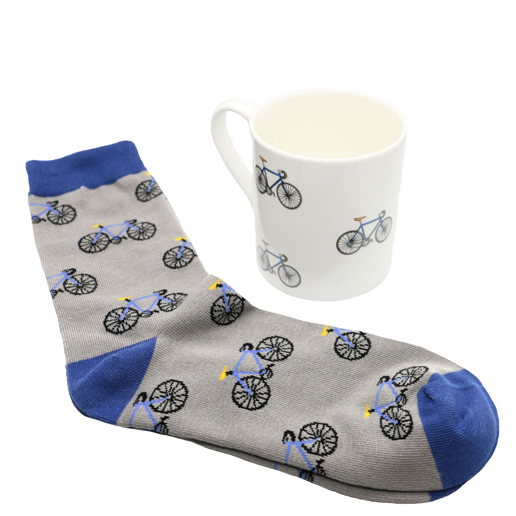 Bicycle Fine Bone China Mug & Sock Set | Bown of London