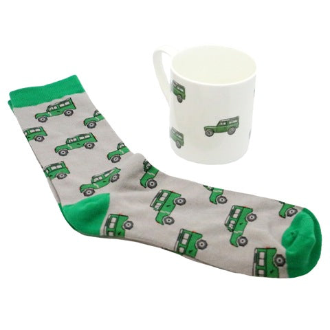 Land Vehicle Fine Bone China Mug & Sock Set | Bown of London