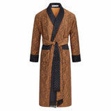 Majestic Long Smoking Jacket Robe in Gold