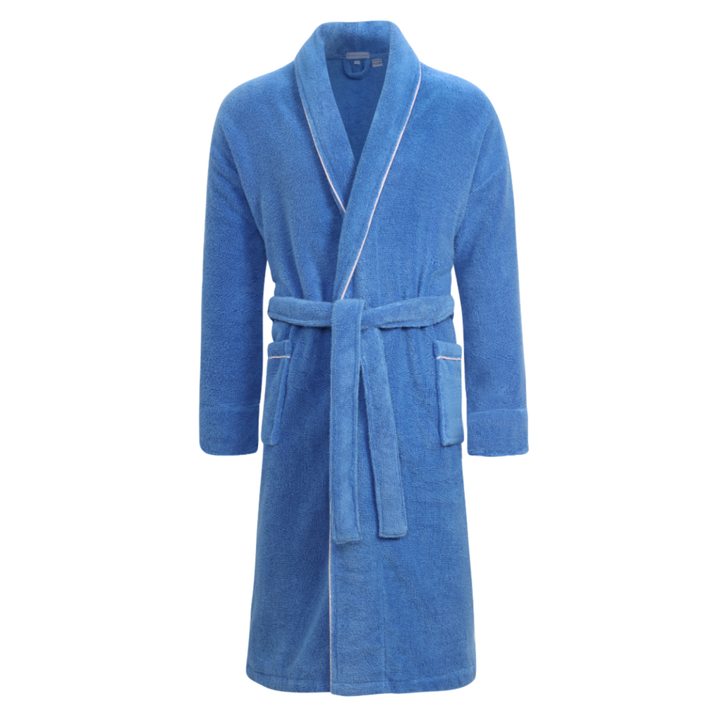 Men's Blue Towelling Dressing Gown Bown of London