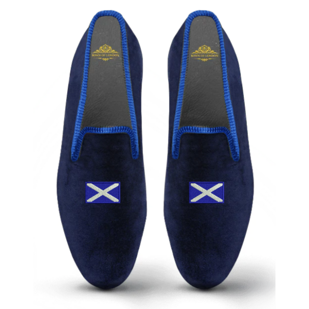Velvet Slippers Flag of Scotland | Bown of London
