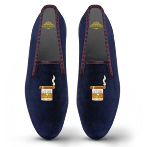 Velvet Loafer/Slipper Cigar on Whiskey Glass