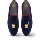 Men's Velvet Loafer/Slipper Shoe - Cigar on Whiskey Glass