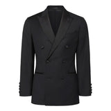 Made to measure Men's Double Breasted Black Tuxedo Suit
