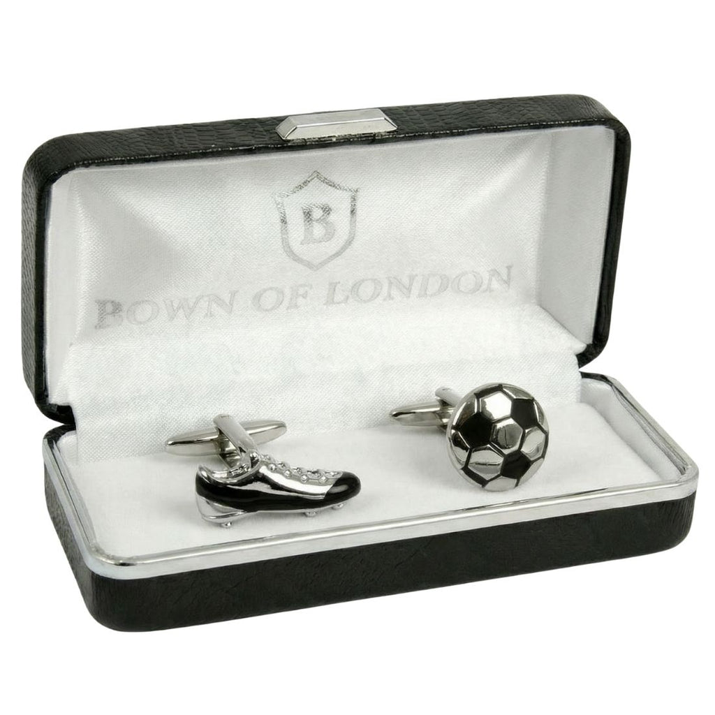 Football & Boot Engravable Back Cufflinks
