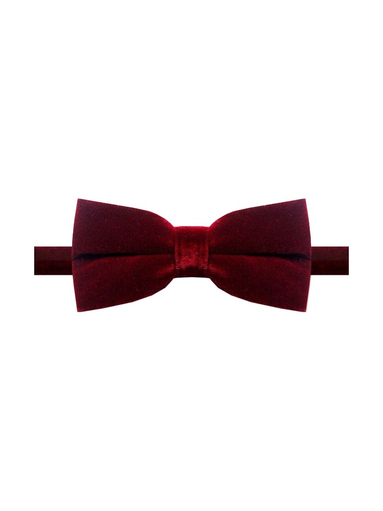 Burgundy Velvet Bow Tie