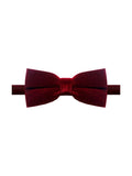 Burgundy Velvet Bow Tie