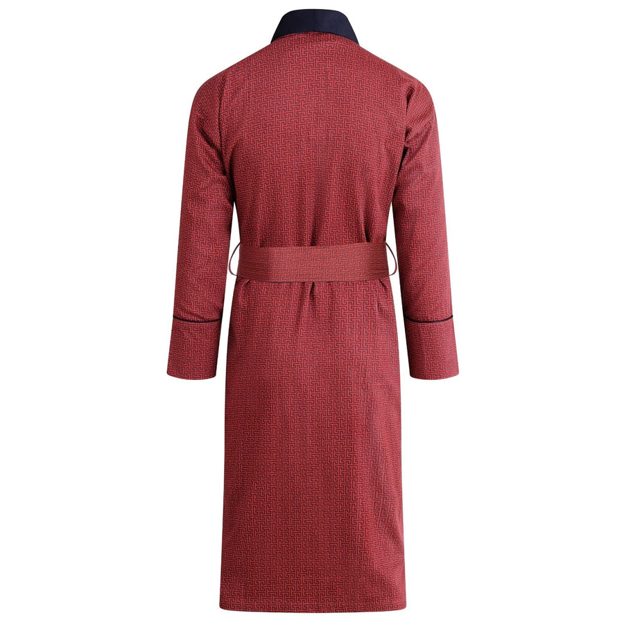 Red Lightweight Dressing Gown back - The Cambridge Bathrobe