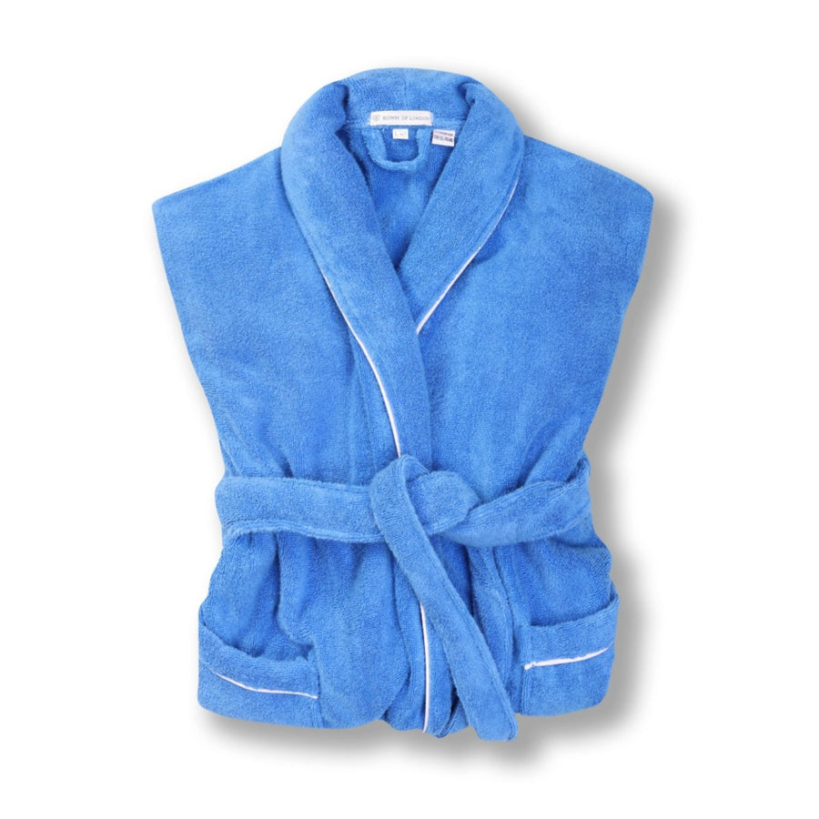 Cancun Unisex Sky Blue Dressing Gown - Folded | Bown of London