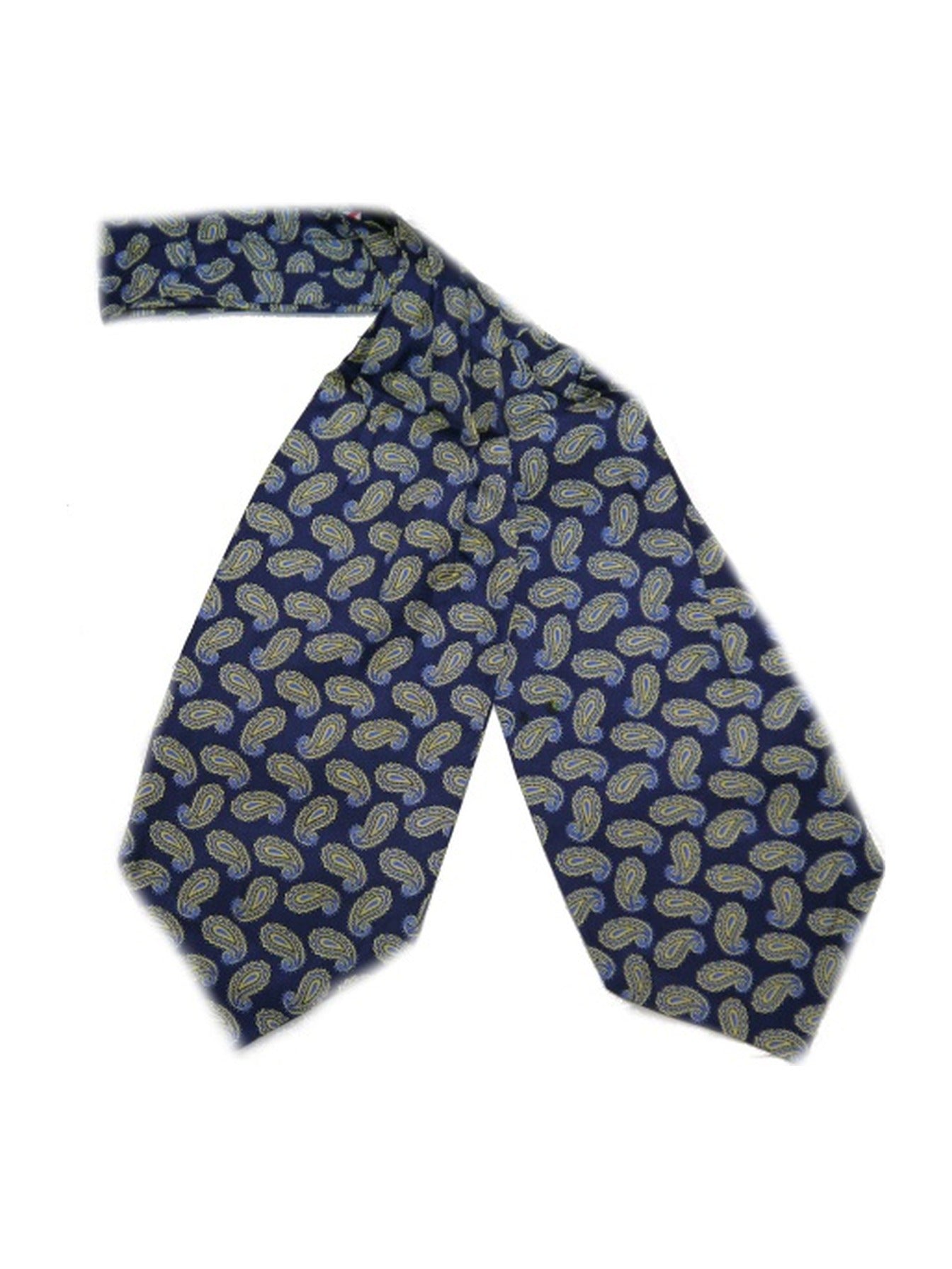 French Navy Paisley silk cravat