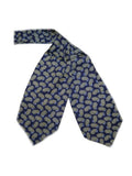 Men's Silk Cravat - French Navy Paisley