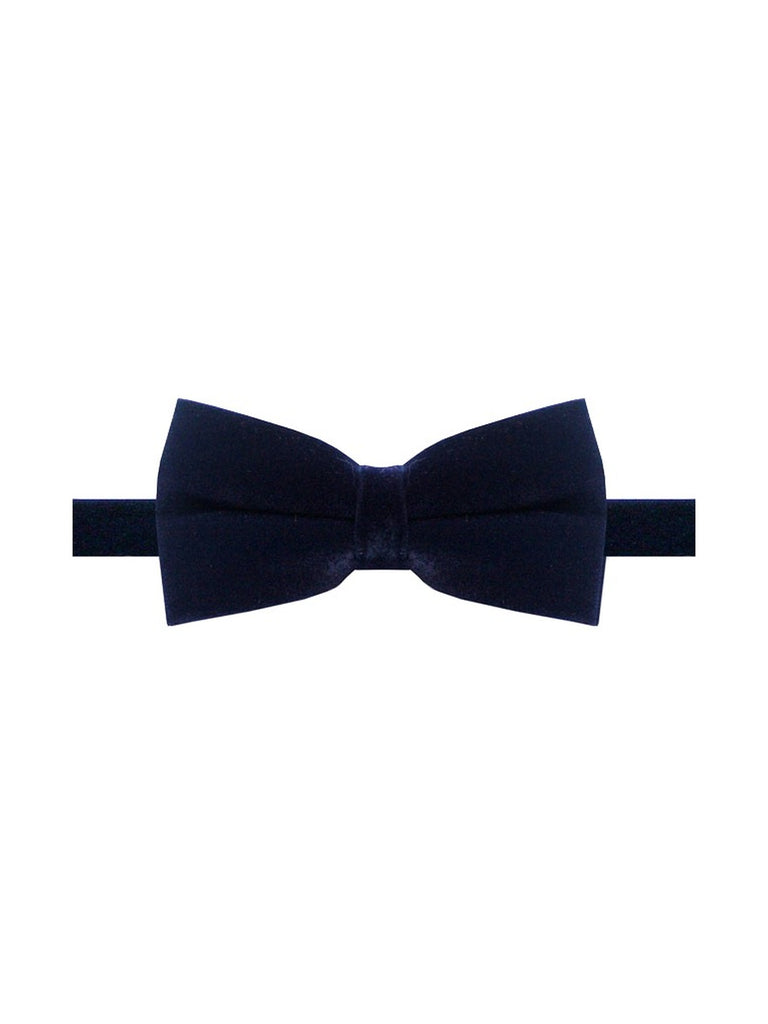 Dark Navy Velvet Bow Tie
