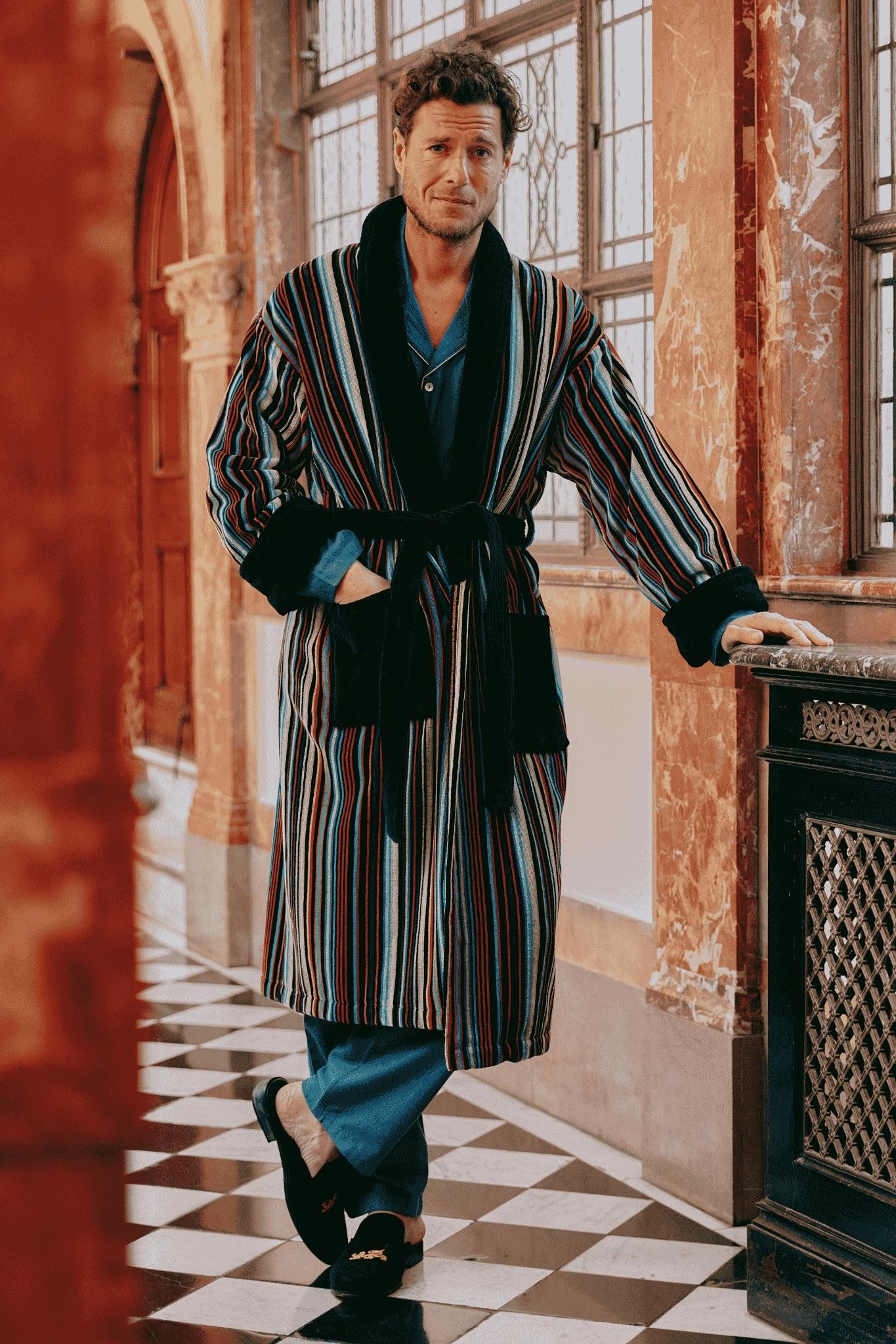 Hooded Robe Mens Dressing Gown Set Egyptian Collection 100% Cotton