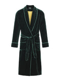 Emerald Isle Silk Velvet Robe in Green