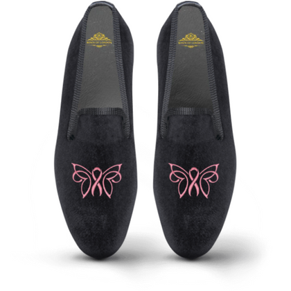 Women's Velvet Loafer/Slipper Shoe Fairy Wings - Bown of London