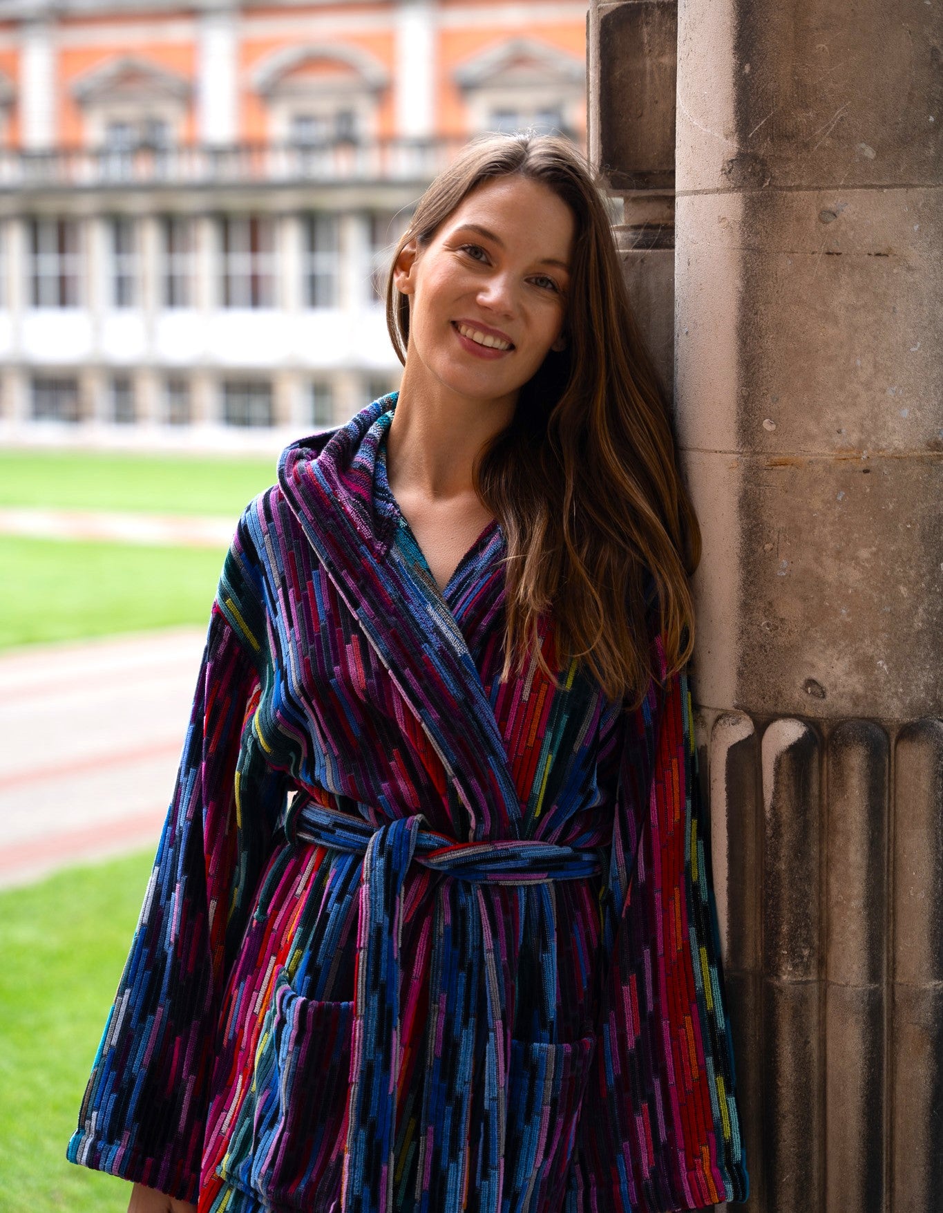 ladies dressing gown Women's Hooded Dressing Gown - Multicolour