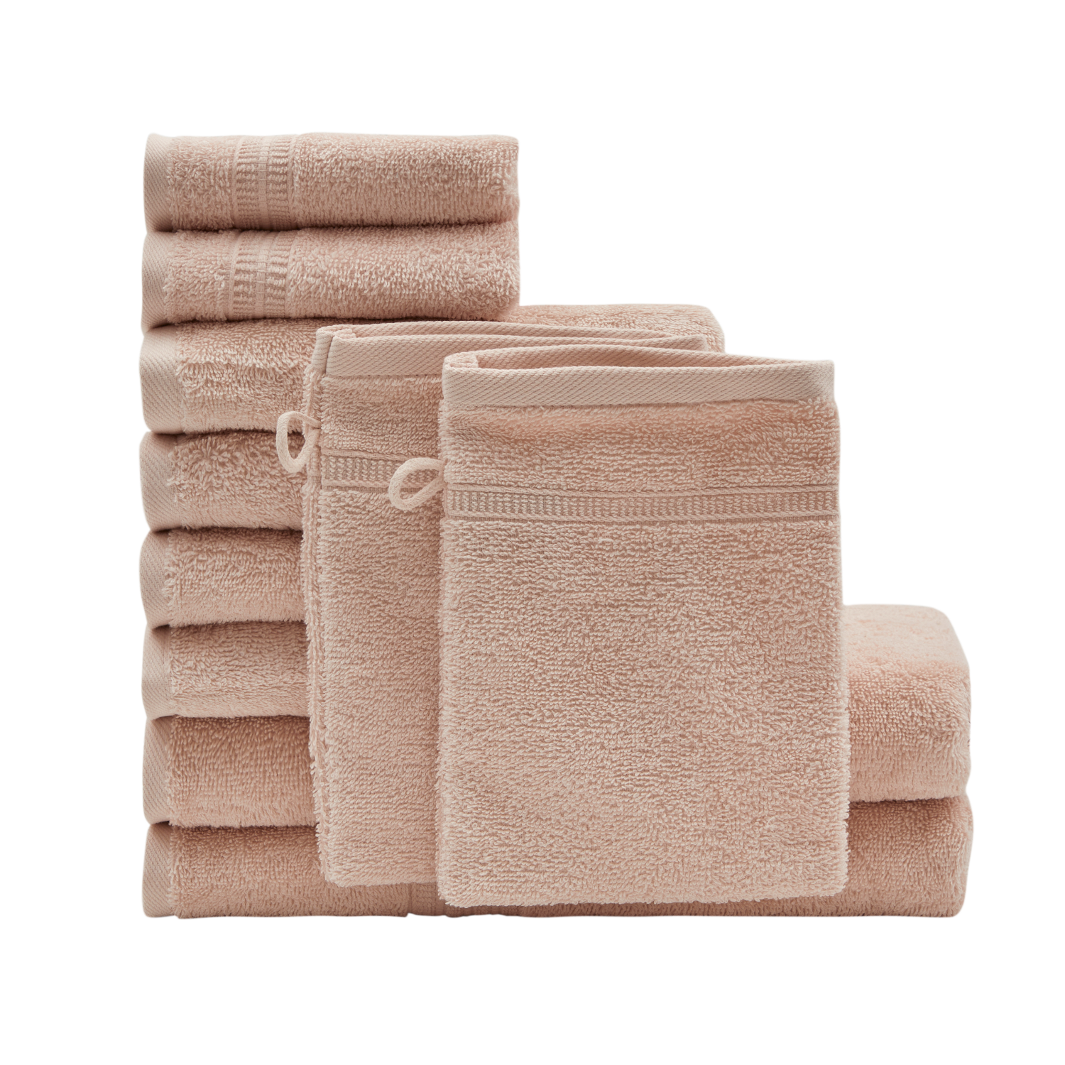 Organic Towel Sets in Seashell Pink, Towel Collection