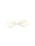Plain White Silk Bow Tie