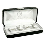 Sterling Silver Pheasant and Cartridge Cufflinks