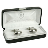 Sterling Silver Rugby Ball Cufflinks