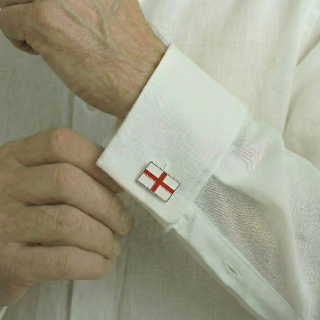 English Flag cufflink. Bown of London.