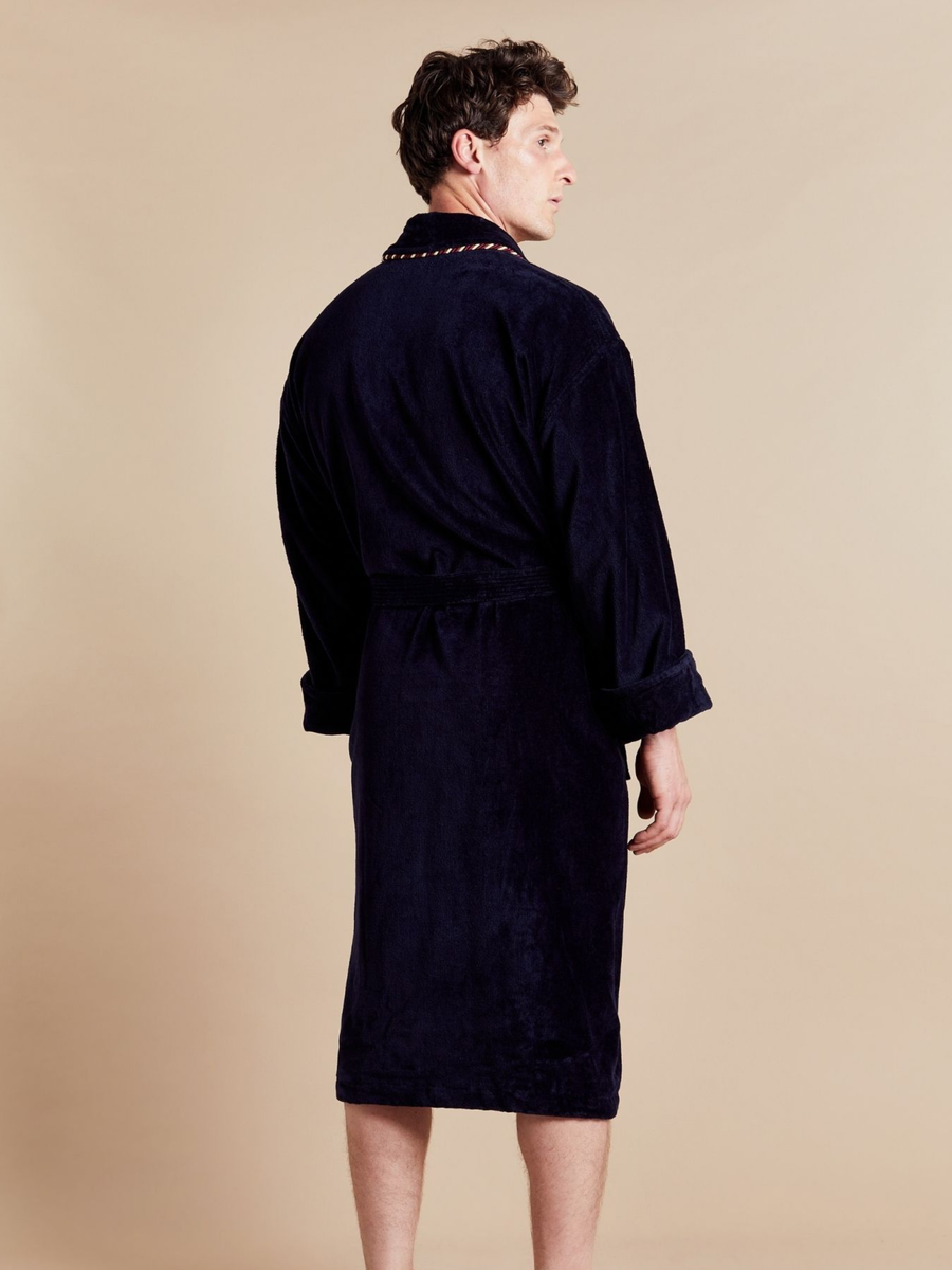 Men's Dressing Gown - Earl Navy