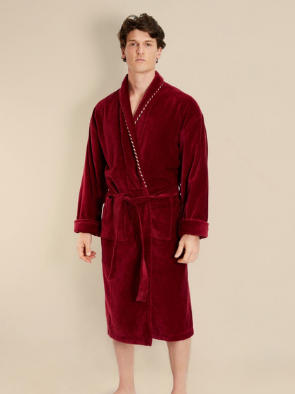Men's Dressing Gown - Earl Claret
