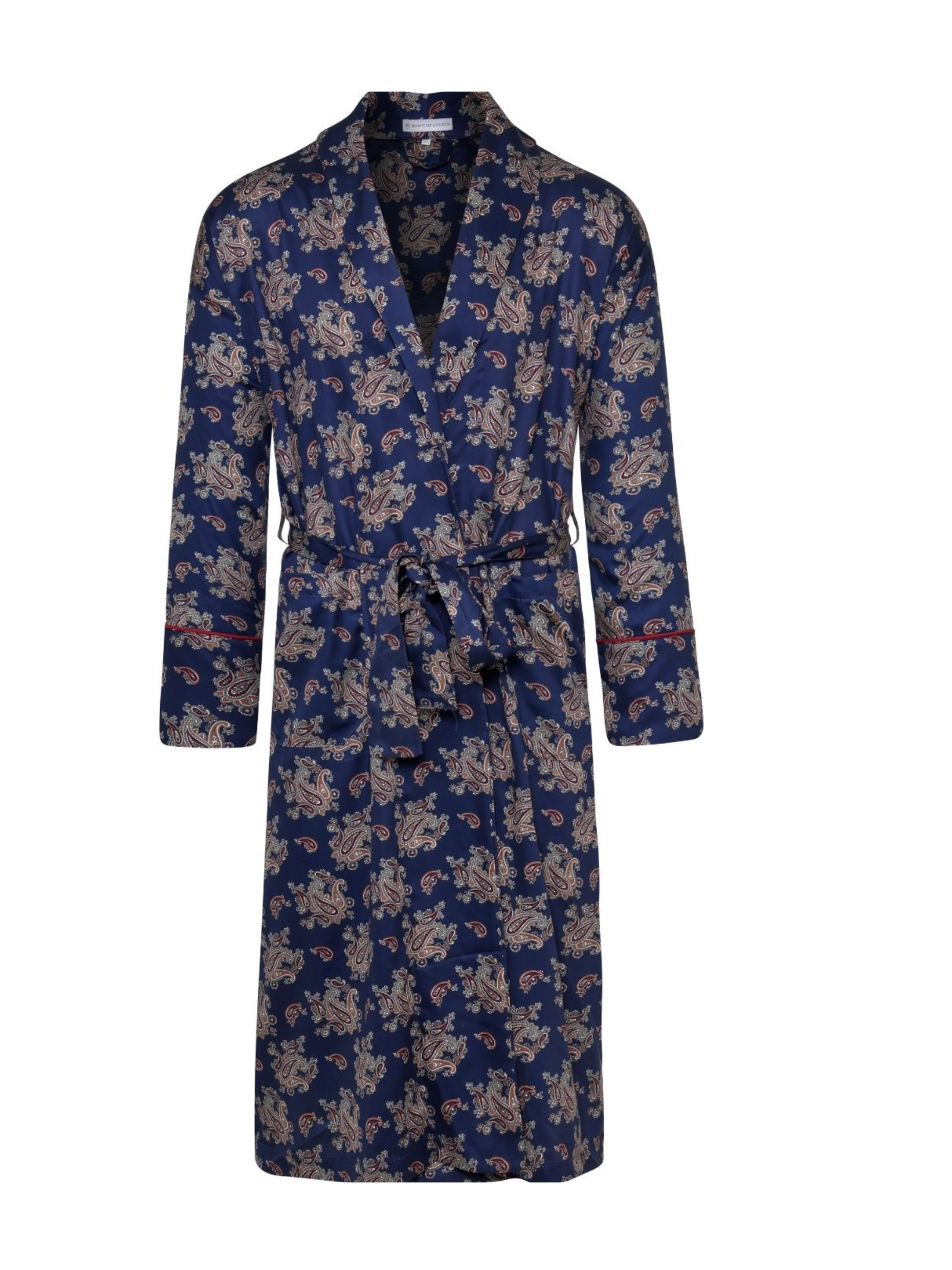 Lightweight Men's Dressing Gown - Gatsby Paisley Blue