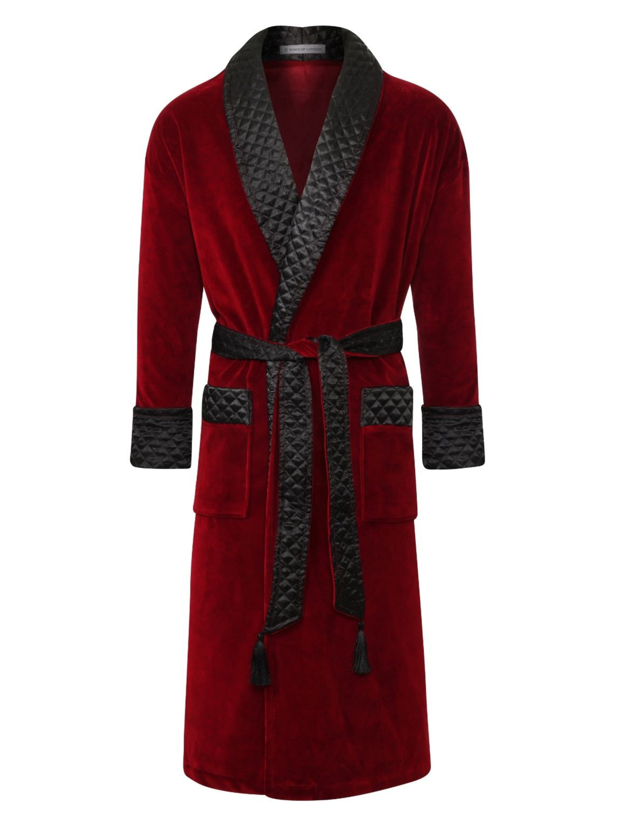 burgundy velvet dressing gown Astor Luxury Cotton Long Velvet Robe in Burgundy
