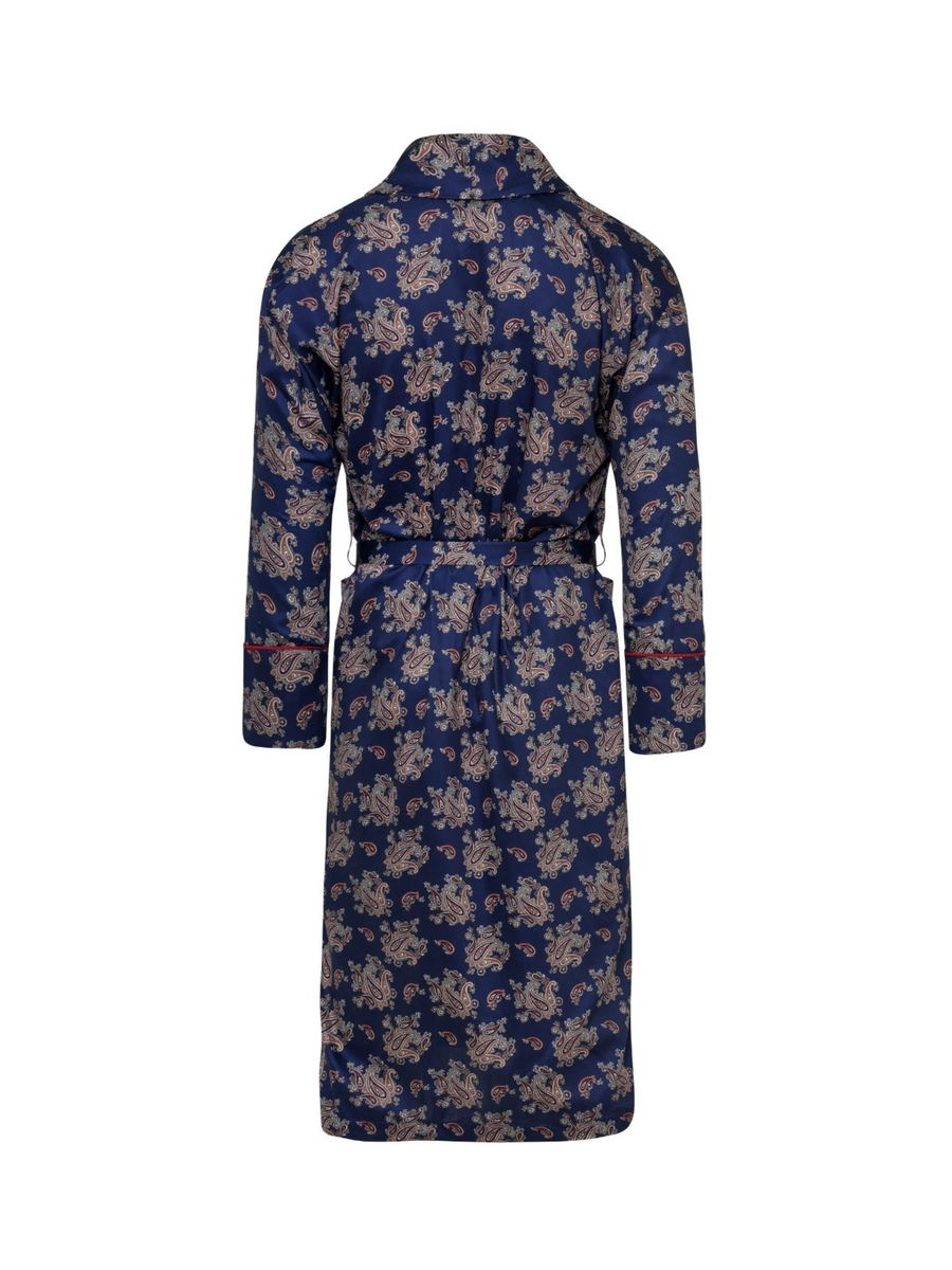 Lightweight Men's Dressing Gown - Gatsby Paisley Blue